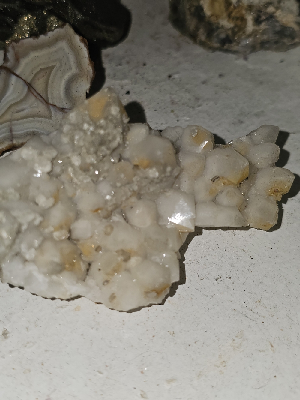 White Quartz Cluster with Iron